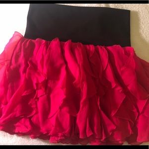 Bebe hit pink chiffon mini skirt XS, never worn